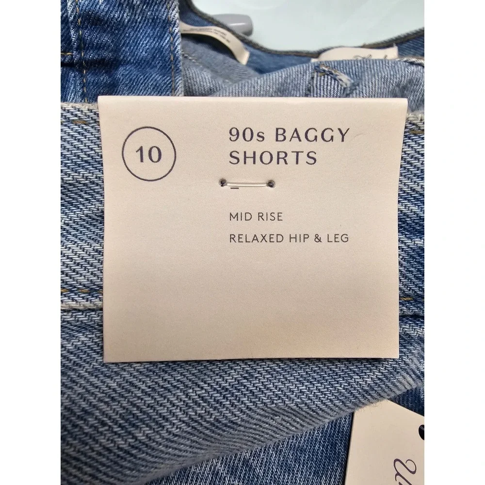 Universal Thread Womens 90s Baggy Mid Rise Jeans Blue Cotton Blend Size 10